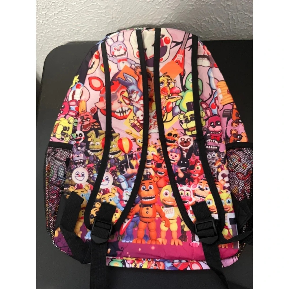 Five Nights at Freddys FNAF All Over Print Backpack Multicolor Video Game Bag